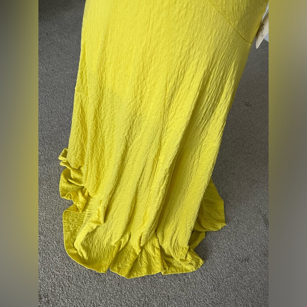 NWT Free People Louisa Maxi Dress in Golden Kiwi Size Medium - Picture 6 of 12